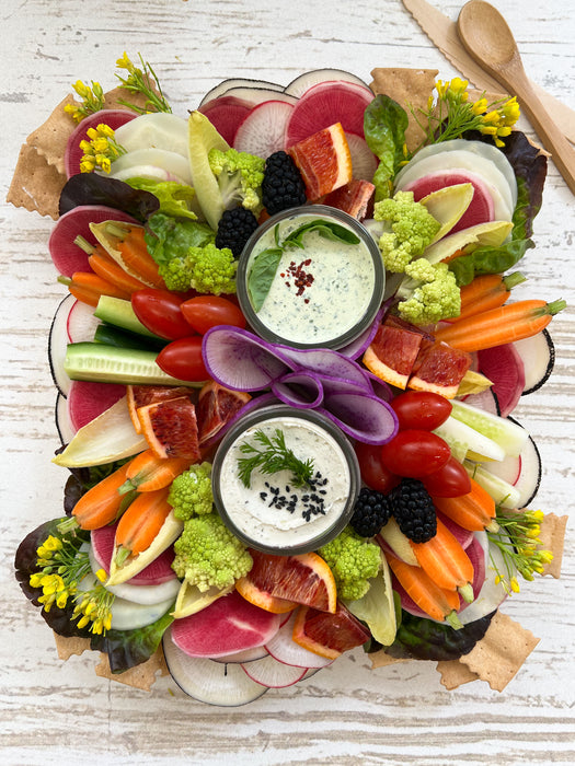 'Just For Two' Crudités & Vegan Cheese Board (serves 1-3)